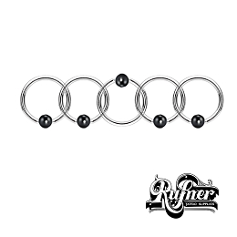 BCR TITANIO CON BOLA GRIS